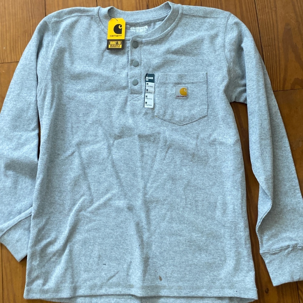 Carhartt Gray Textured Long Sleeve Shirt